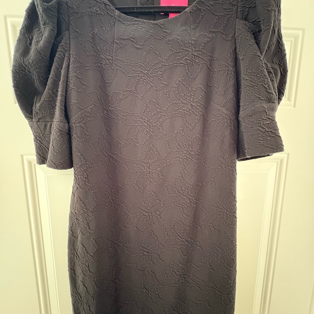 Lilly Pulitzer Black Textured Long Sleeve Dress